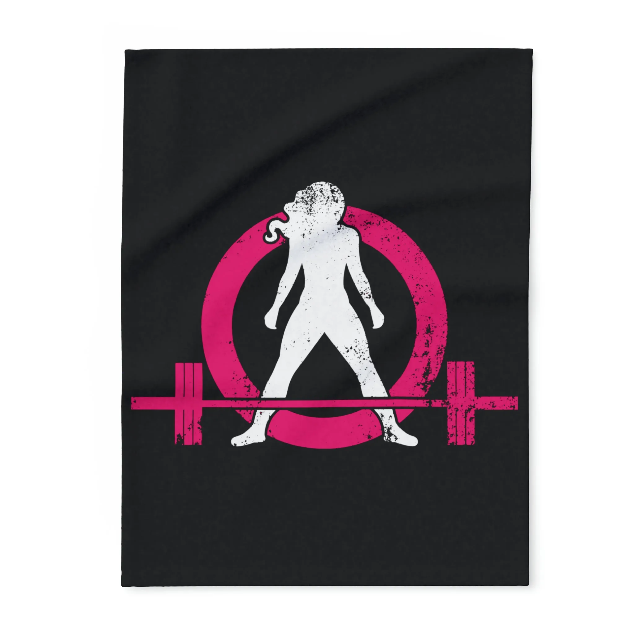 Arctic Fleece Blanket - Black Distressed Logo