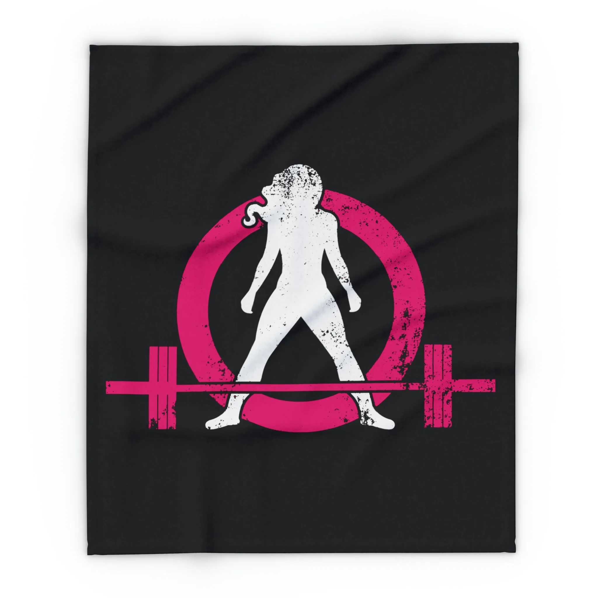 Arctic Fleece Blanket - Black Distressed Logo