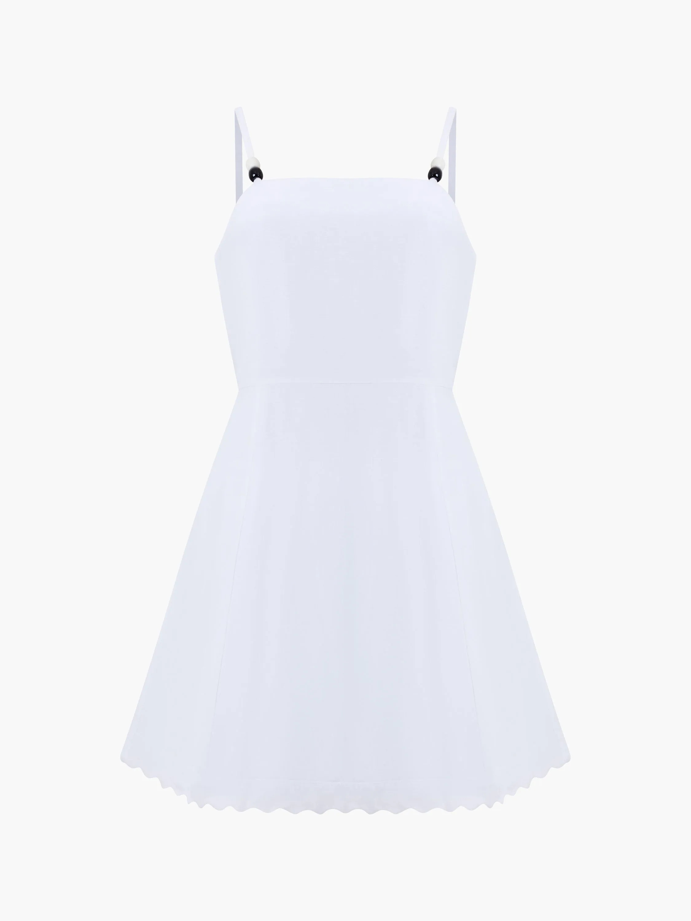 Ariette Linen Scalloped Mini Dress