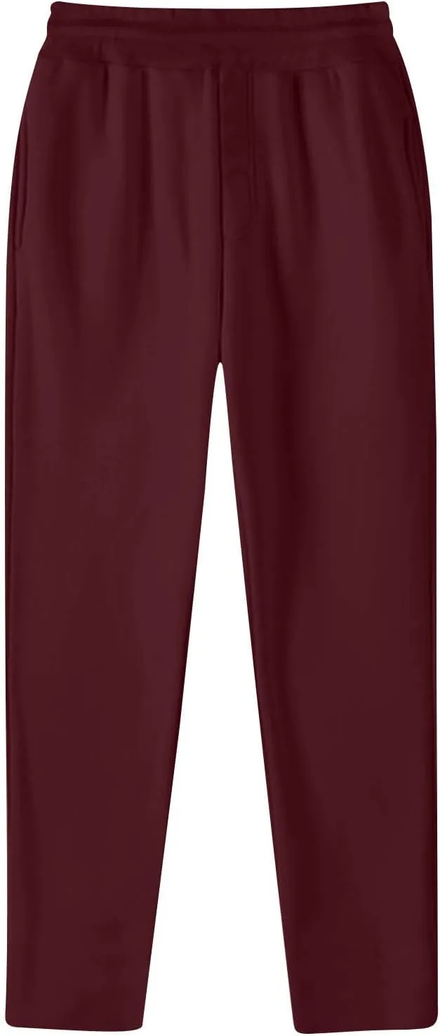 Aymnlox Mens Simple Stylish Pants Loose Fit Straight Fit Casual Trousers Elastic Waist Drawstring Fall Outdoor Hiking Pants
