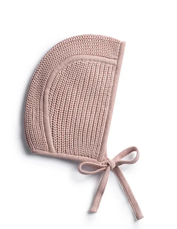Baby Neutral Bonnet | Jacqueline & Jac | Chunky Knit | Blush