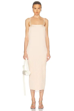 Beaded Rib Knit Dress