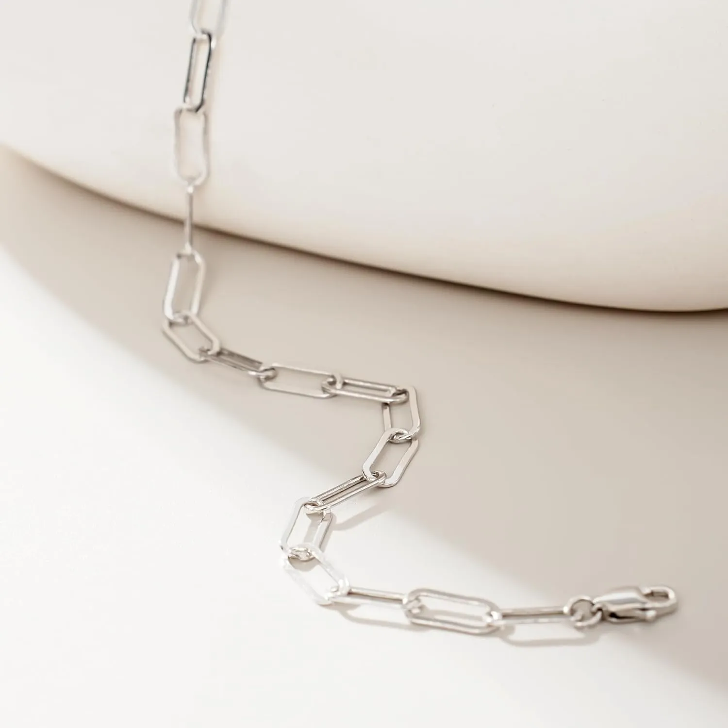 CHIC & ARTSY 925 Sterling Silver Bracelet for Women | Paperclip/Mariner/Figaro Chain Bracelet | Size 6.5 to 8.5 Inches Adjustable