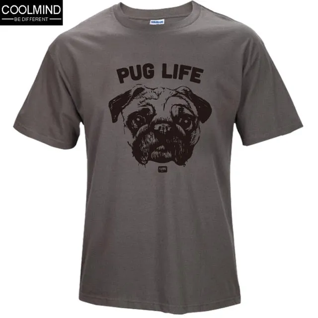 cotton casual pug life mens t shirts