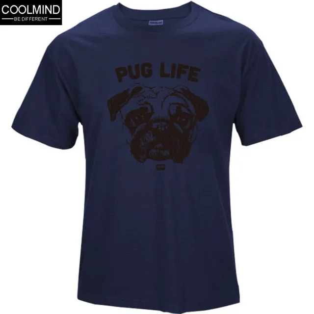 cotton casual pug life mens t shirts