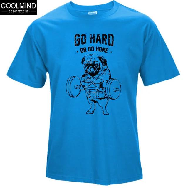 cotton casual pug life mens t shirts