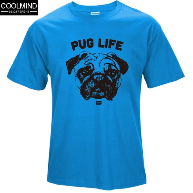 cotton casual pug life mens t shirts
