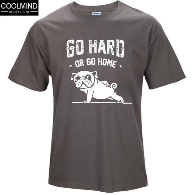 cotton casual pug life mens t shirts