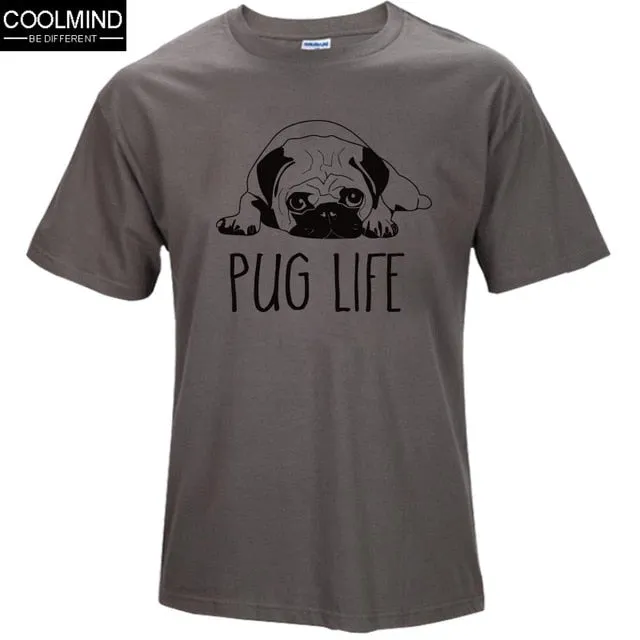 cotton casual pug life mens t shirts