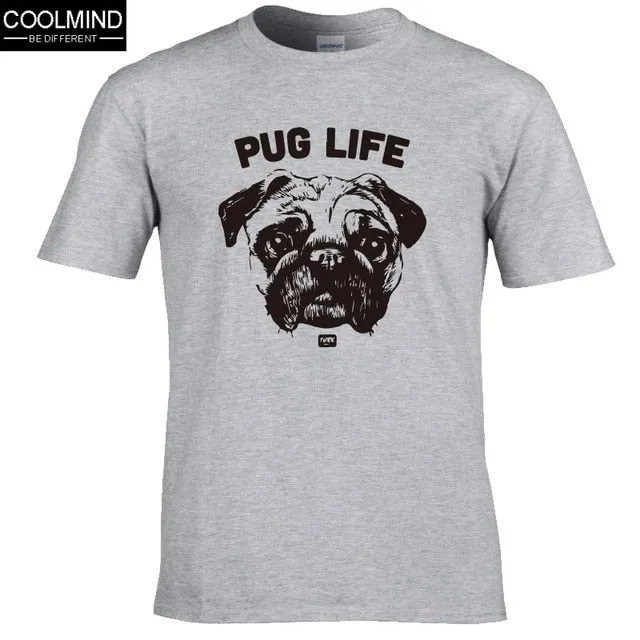 cotton casual pug life mens t shirts