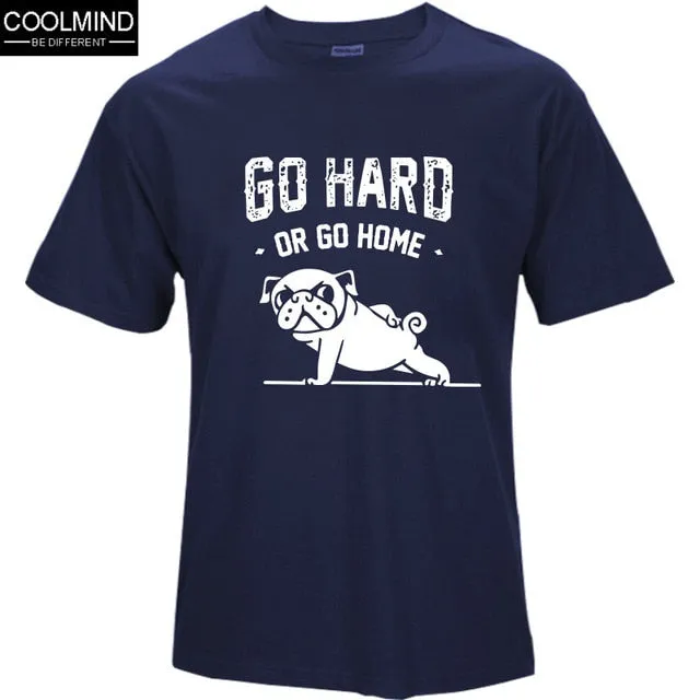 cotton casual pug life mens t shirts