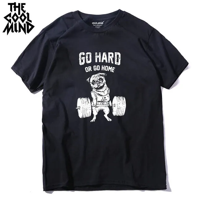 cotton casual pug life mens t shirts