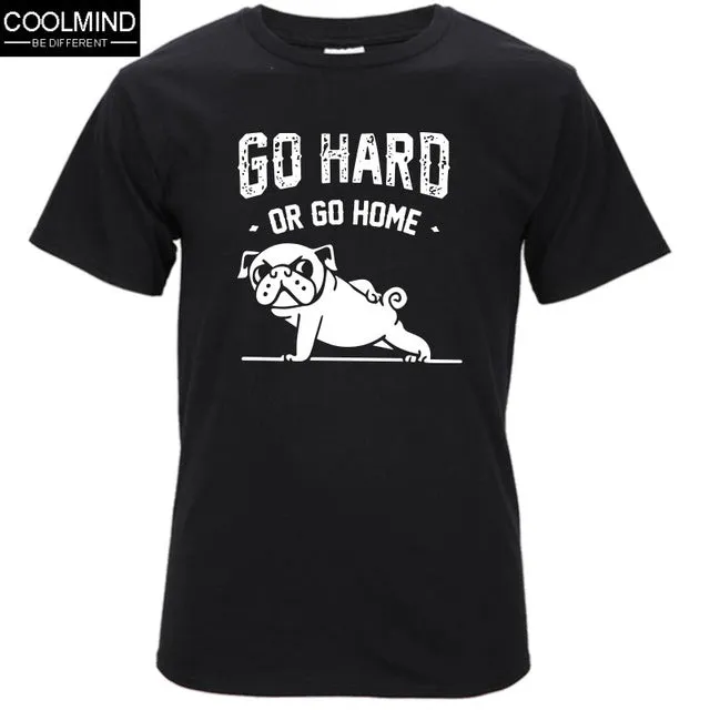 cotton casual pug life mens t shirts