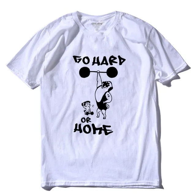 cotton casual pug life mens t shirts