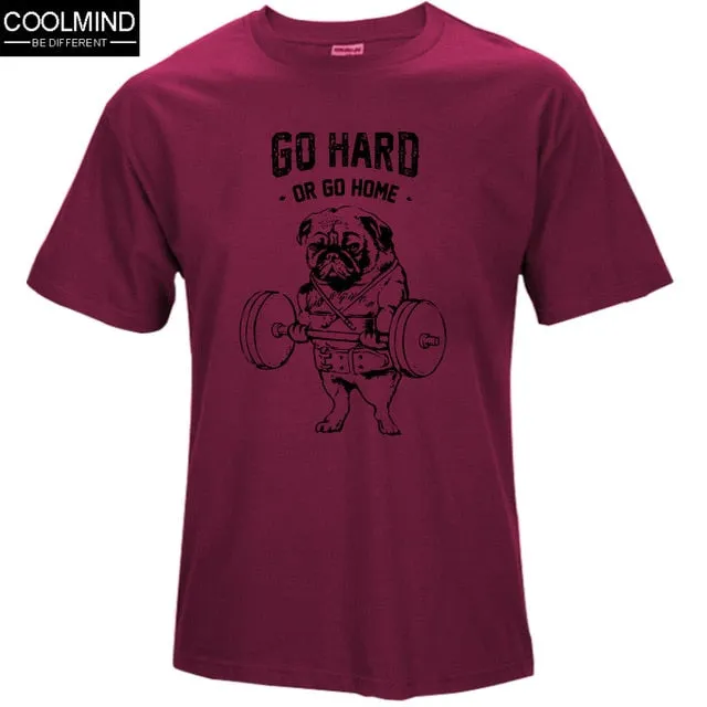 cotton casual pug life mens t shirts