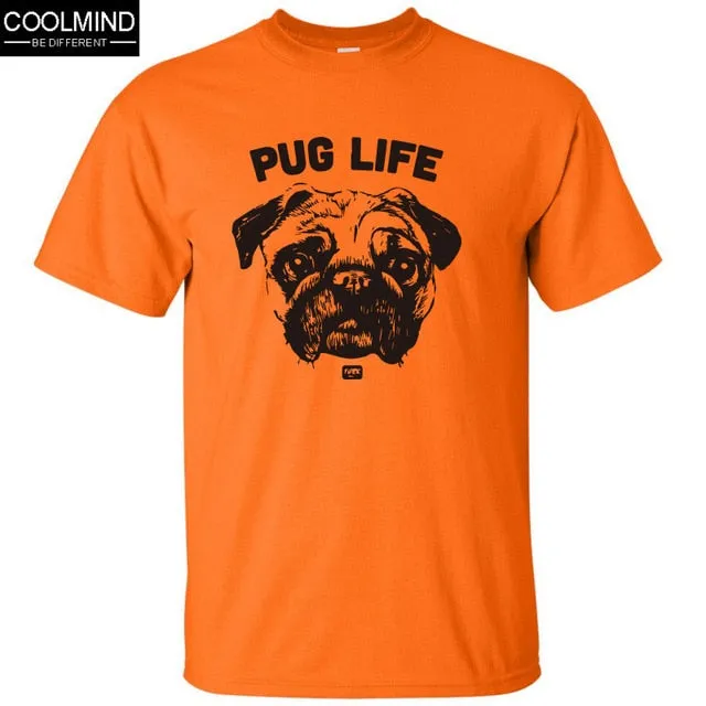 cotton casual pug life mens t shirts