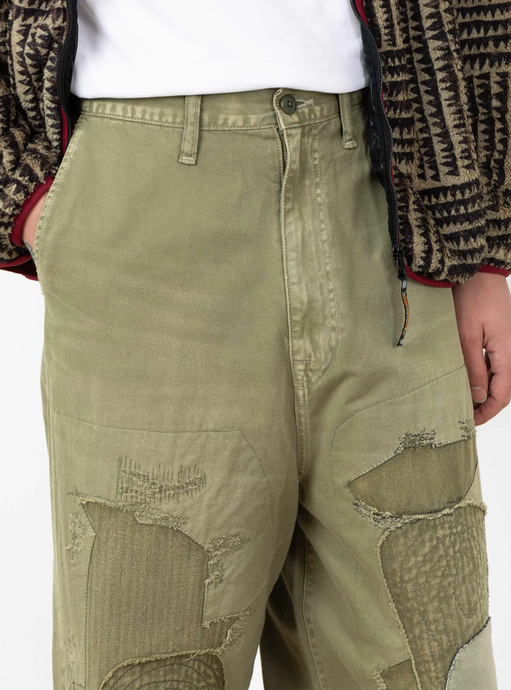 Katsuragi Port Baggy Pants Khaki