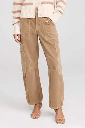 Marcelle Low Slung Cargo Corduroy Champagne
