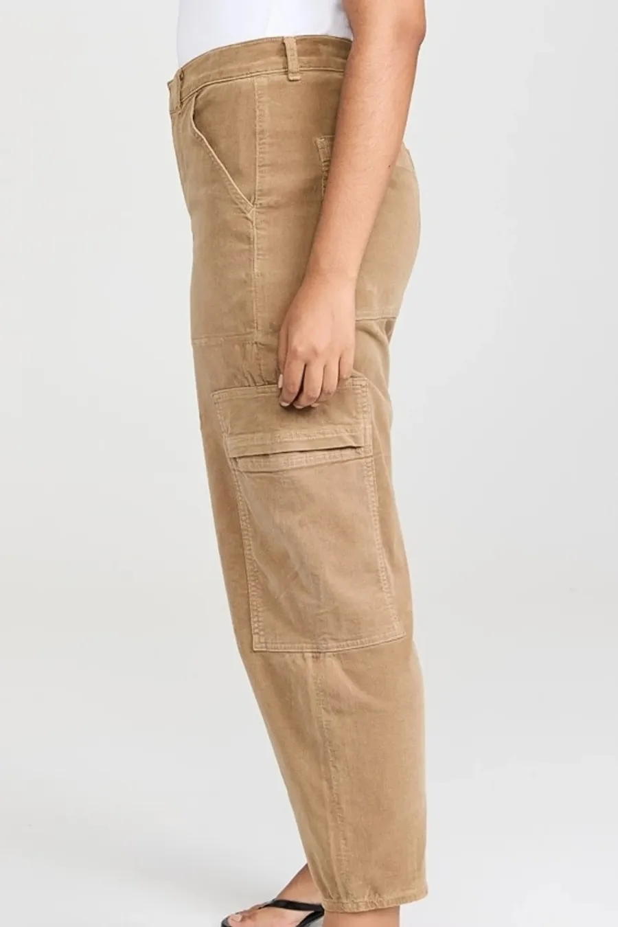 Marcelle Low Slung Cargo Corduroy Champagne