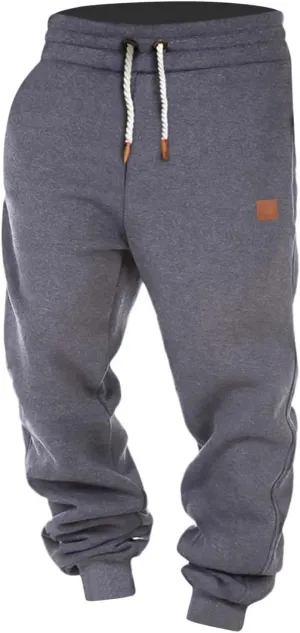 Mens Corduroy Cargo Pants, Baggy Casual Sweatpants, Athletic Drawstring Elastic Waist Relaxed Fit Pants with Pockets