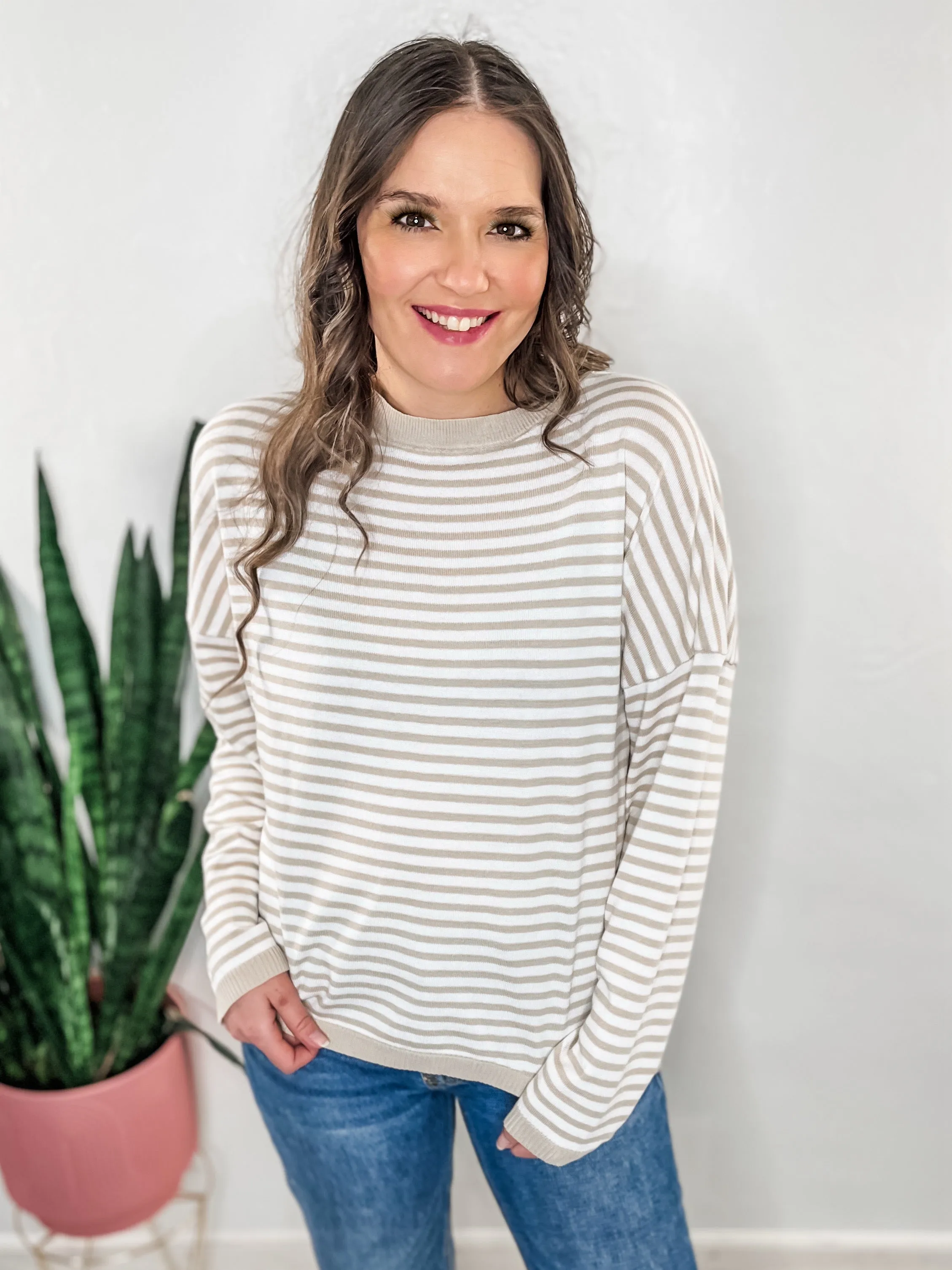 Neutral Stripe Sweater
