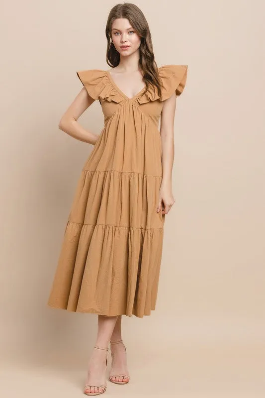 Neutral Tiered Midi