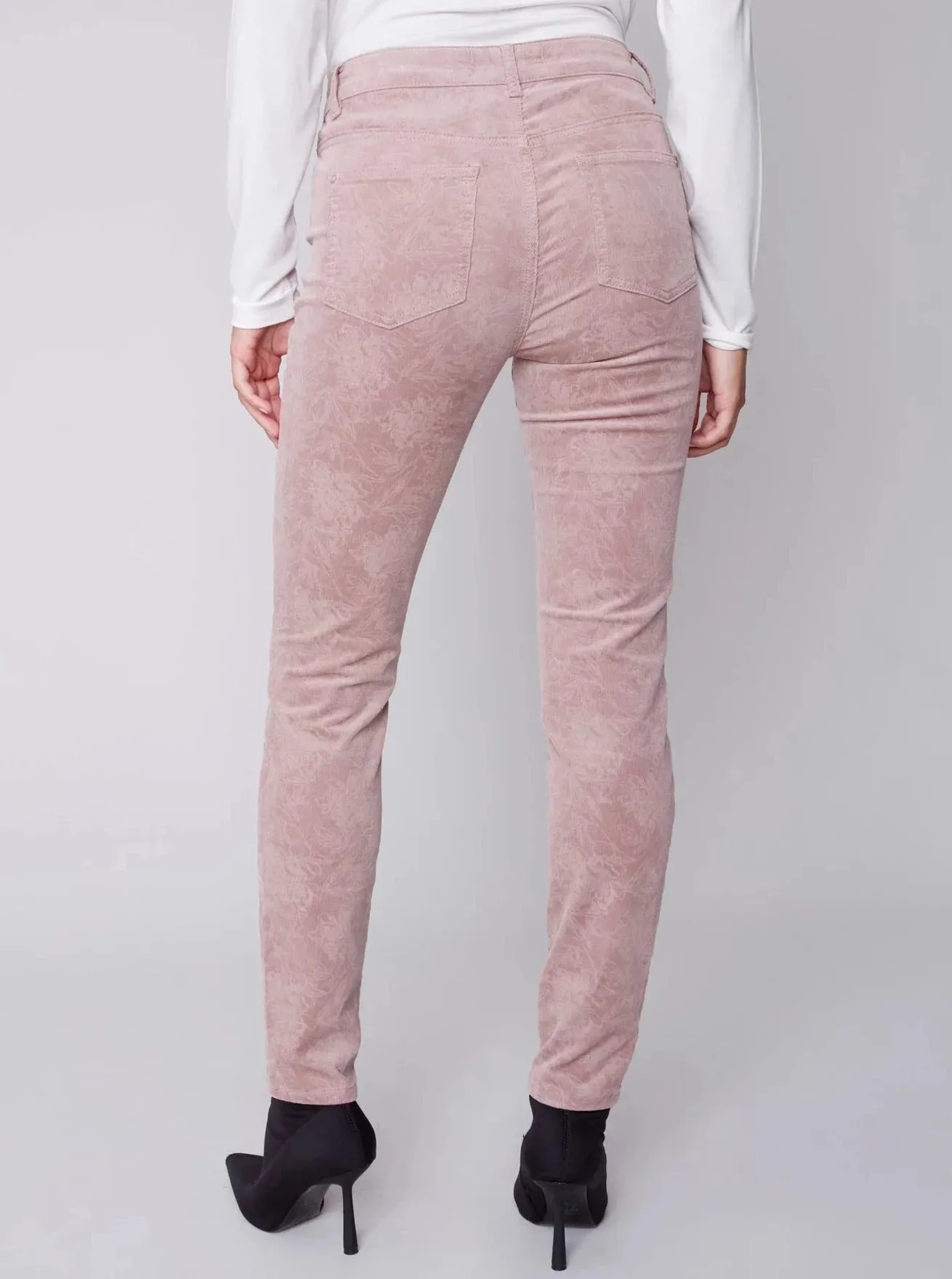 Printed Corduroy Pants [Powder-C5370]