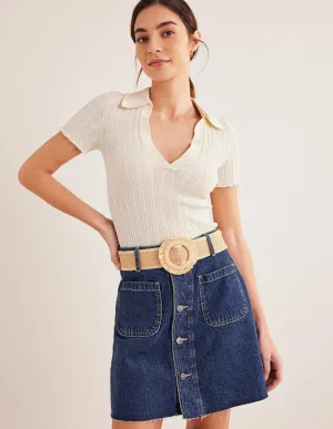 Raffia Belt-Neutral