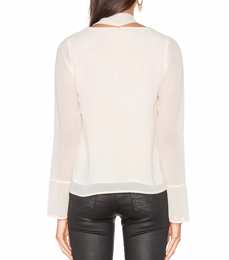 RIMA SCARF BLOUSE - WHISKEY
