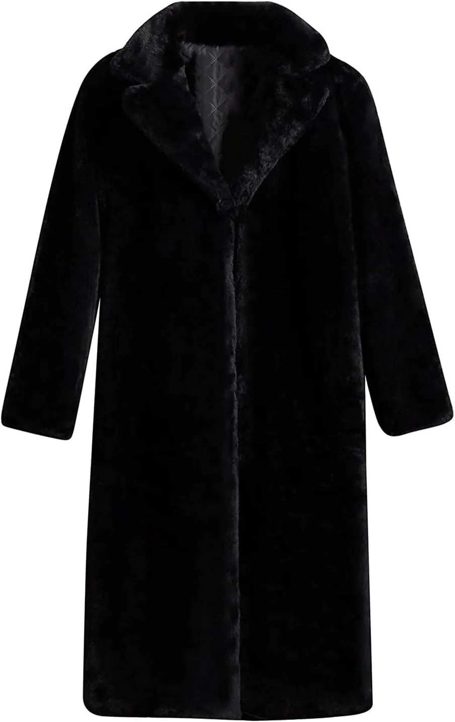 tuduoms Womens Faux Fur Sherpa Long Jacket Winter Coats Thickened Fleece Overcoat Cotton Padded Warm Fluffy Coat Plus Size