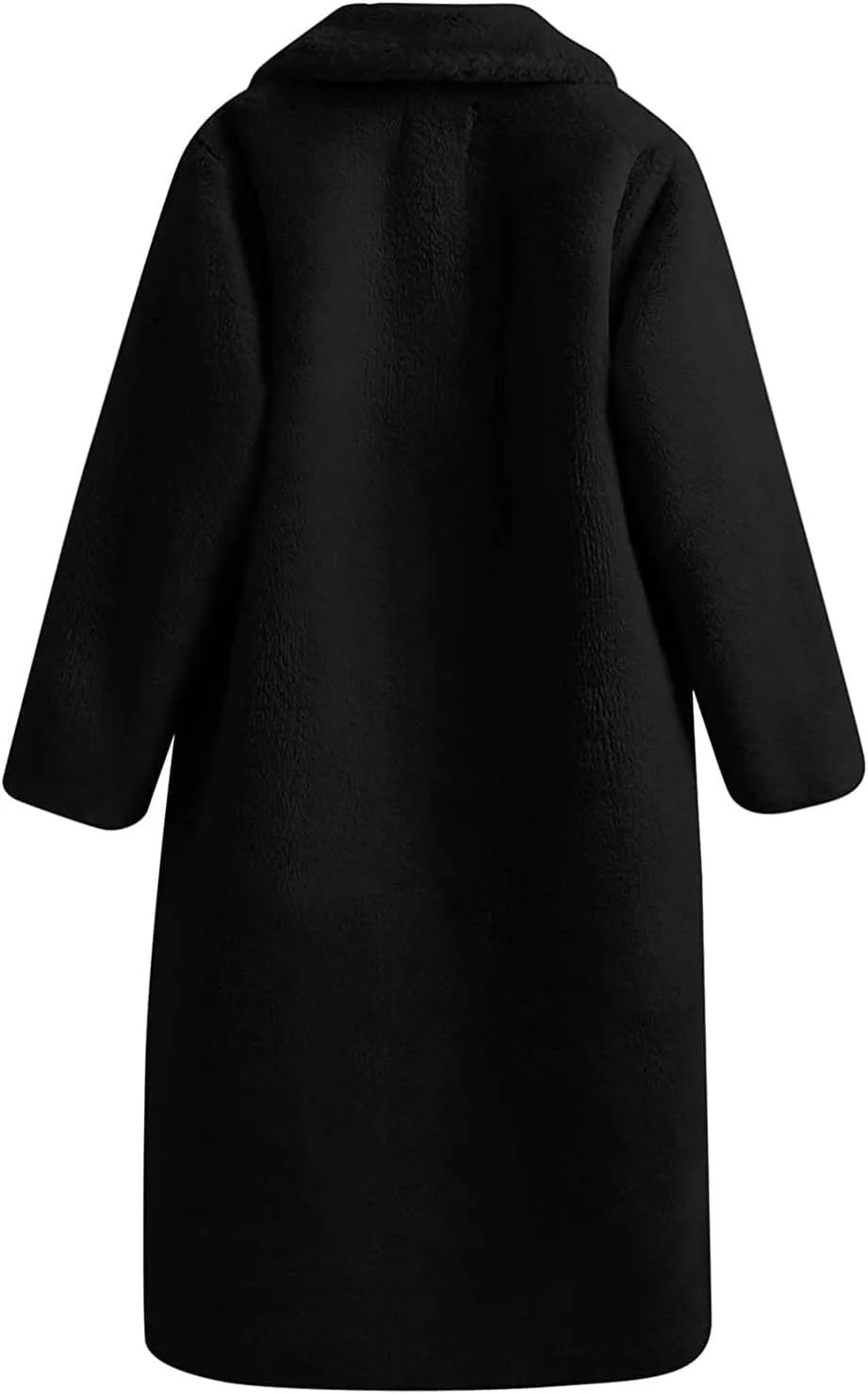 tuduoms Womens Faux Fur Sherpa Long Jacket Winter Coats Thickened Fleece Overcoat Cotton Padded Warm Fluffy Coat Plus Size