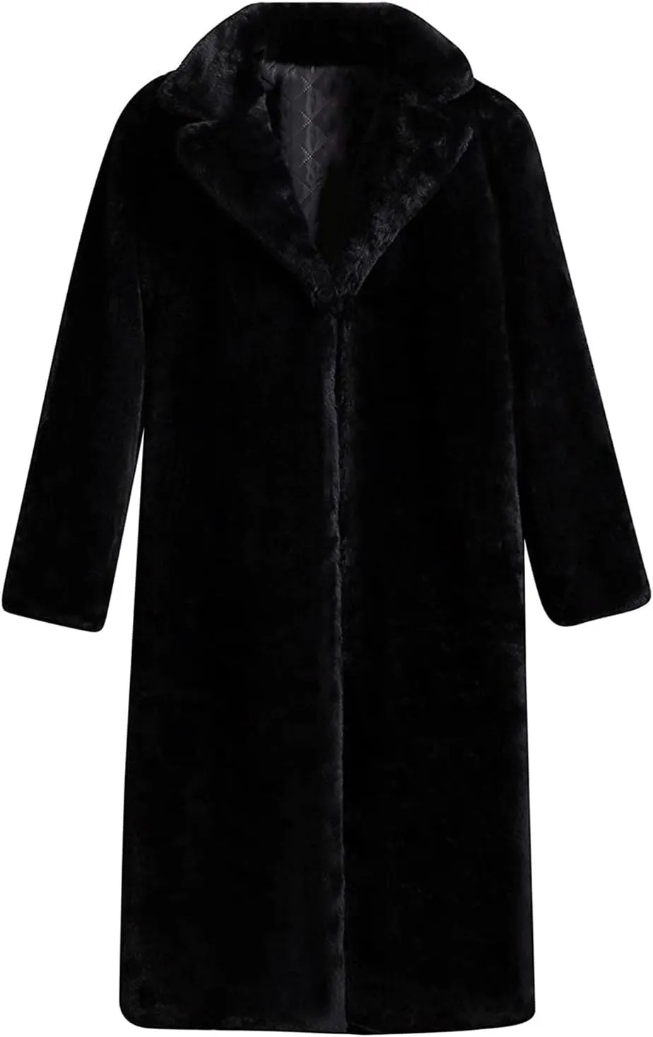tuduoms Womens Faux Fur Sherpa Long Jacket Winter Coats Thickened Fleece Overcoat Cotton Padded Warm Fluffy Coat Plus Size