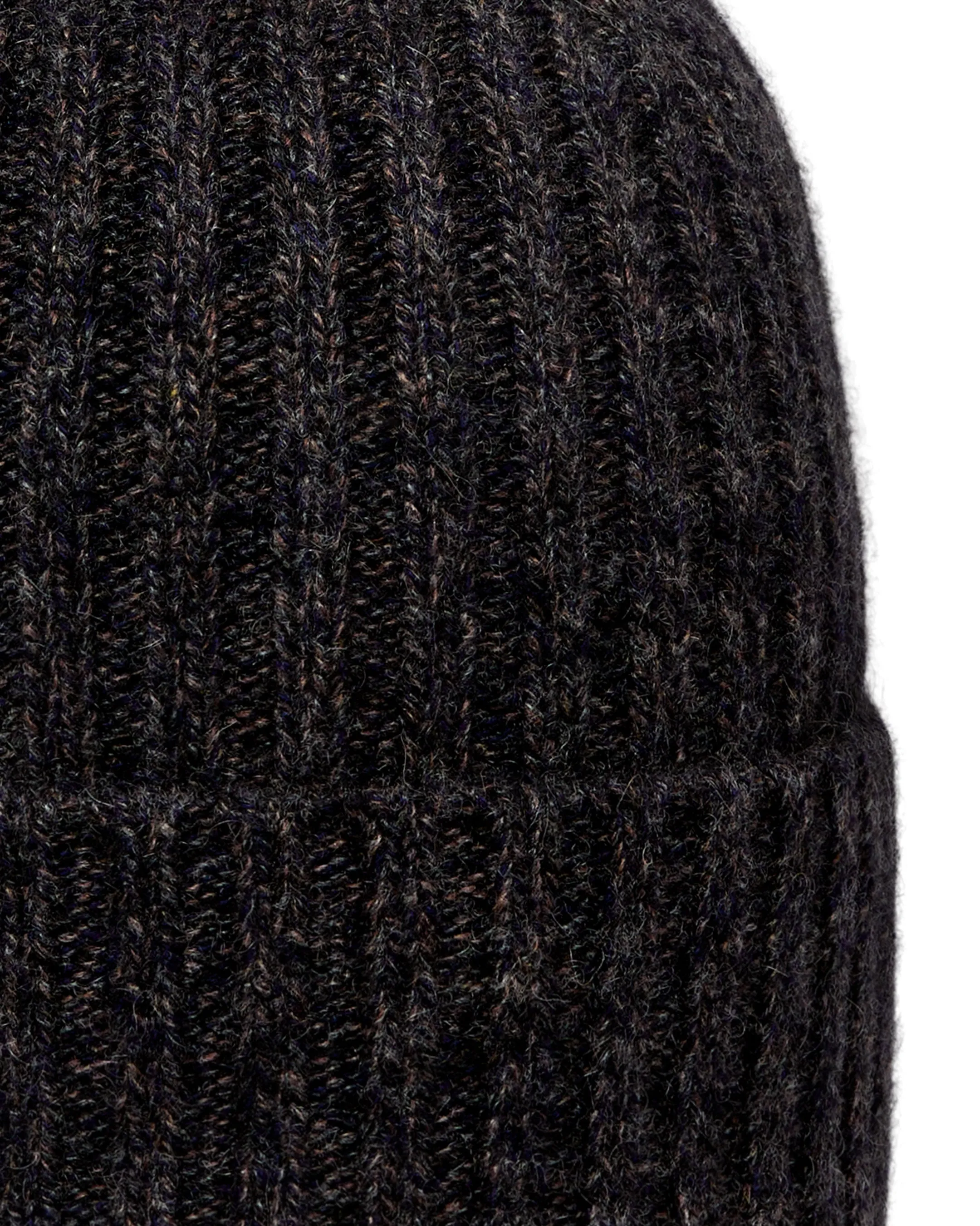 Unisex Chunky Ribbed Cashmere Hat Granite Blue