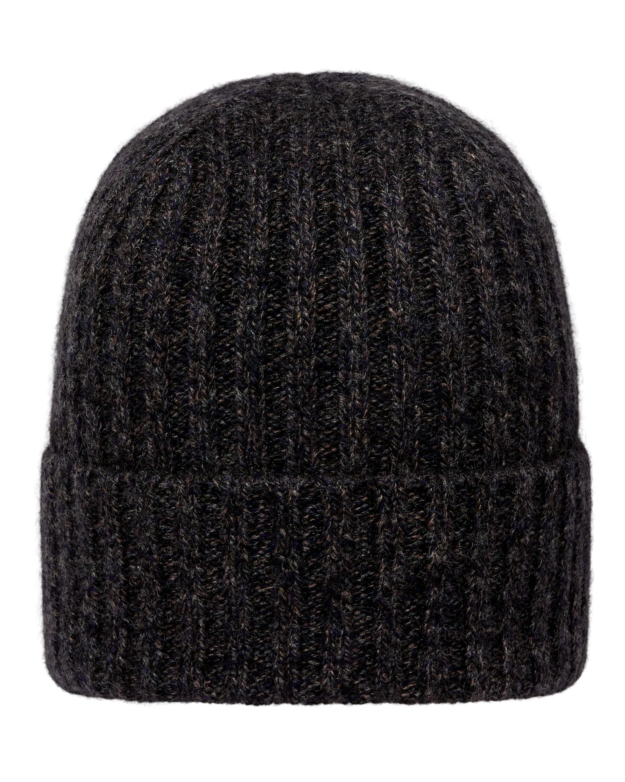 Unisex Chunky Ribbed Cashmere Hat Granite Blue