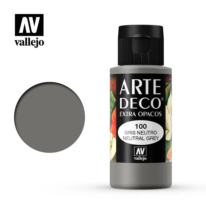 VALLEJO ART DECO 100-60ML. NEUTRAL GREY